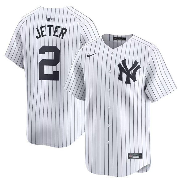 New York Yankees #2 Derek Jeter White Home Limited Stitched Jersey - Zenithce