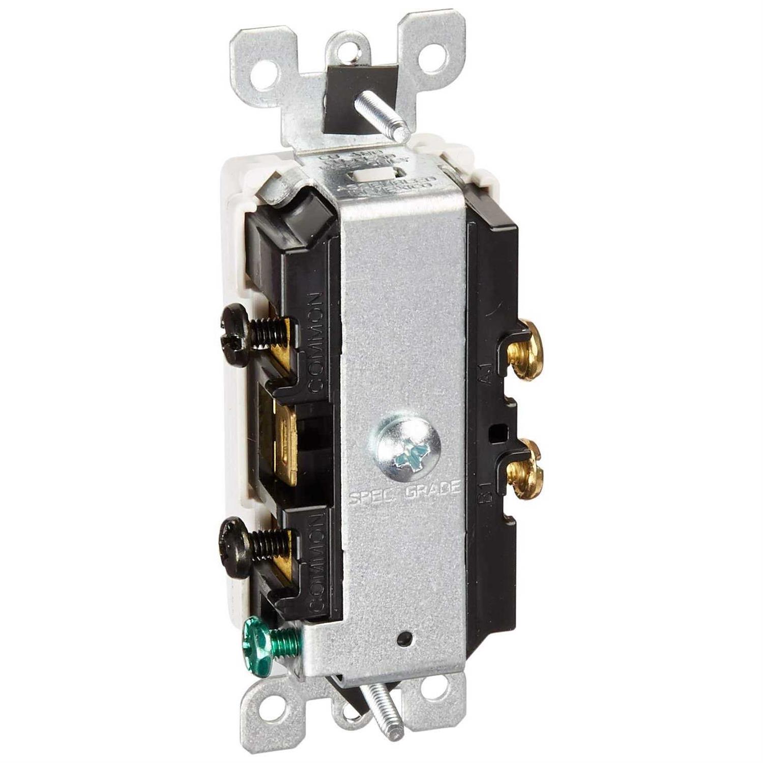 Leviton 5622-2W Decora Plus Rocker Double-Pole AC Quiet Switch - Zenithce