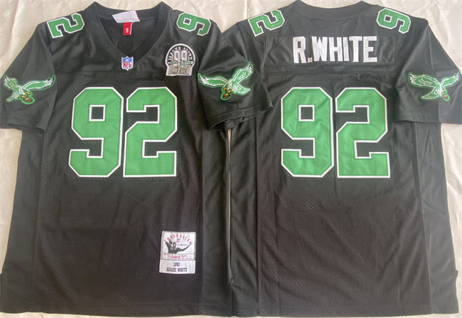 Philadelphia Eagles #92 Reggie White Black Throwback Stitched Football Jersey - Zenithce