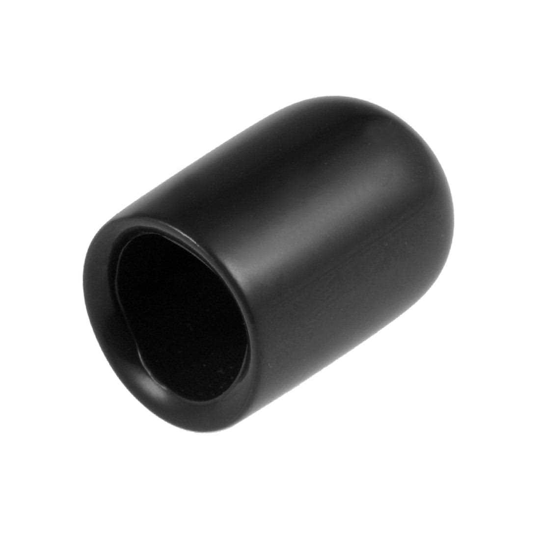 uxcell Rubber End Caps ID Vinyl Round Cap Cover Screw Thread Protectors Black - Zenithce