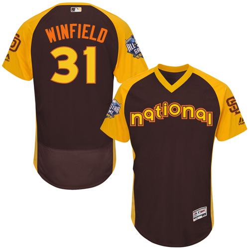 Padres #31 Dave Winfield Brown Flexbase Authentic Collection 2016 All-Star National League Stitched Jersey - Zenithce