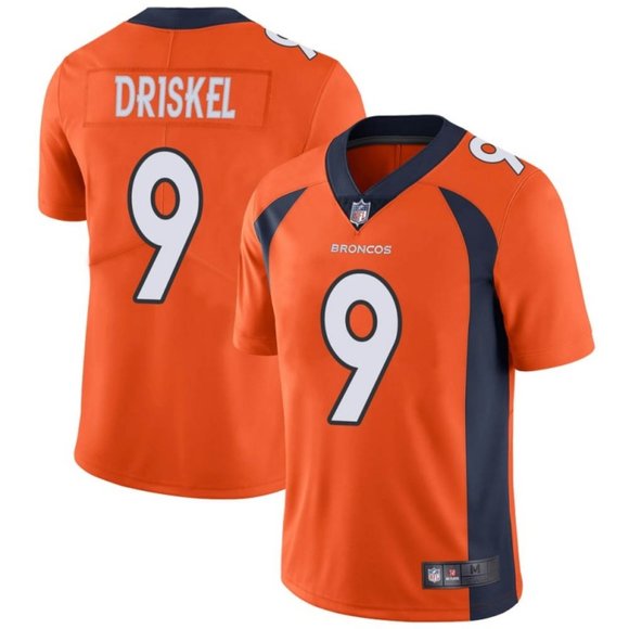 Denver Broncos #9 Jeff Driskel Orange Vapor Untouchable Limited Stitched Jersey - Zenithce