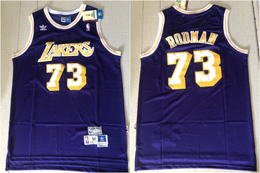Lakers 73 Dennis Rodman Purple Hardwood Classics Jersey - Zenithce