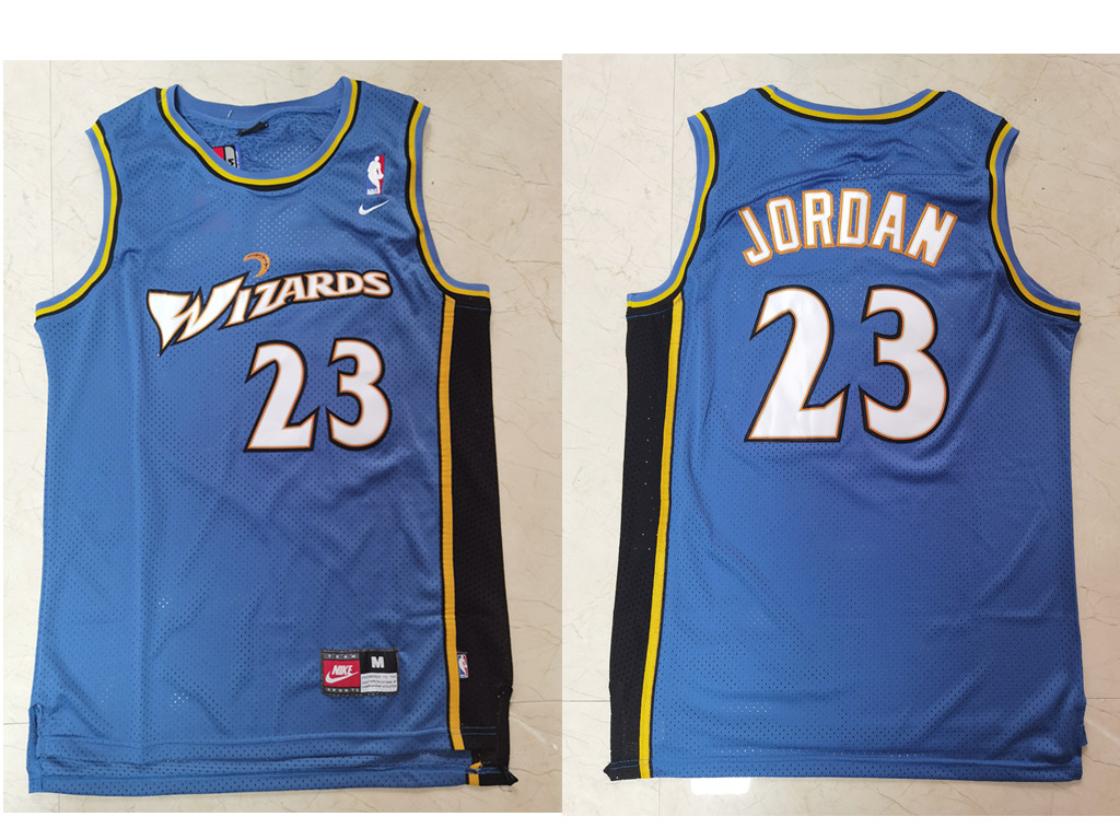Washington Wizards #23 Michael Jordan Blue Swingman Stitched Jersey - Zenithce