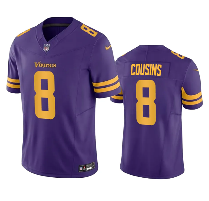 Minnesota Vikings #8 Kirk Cousins Purple 2023 F.U.S.E. Color Rush Stitched Jersey - Zenithce