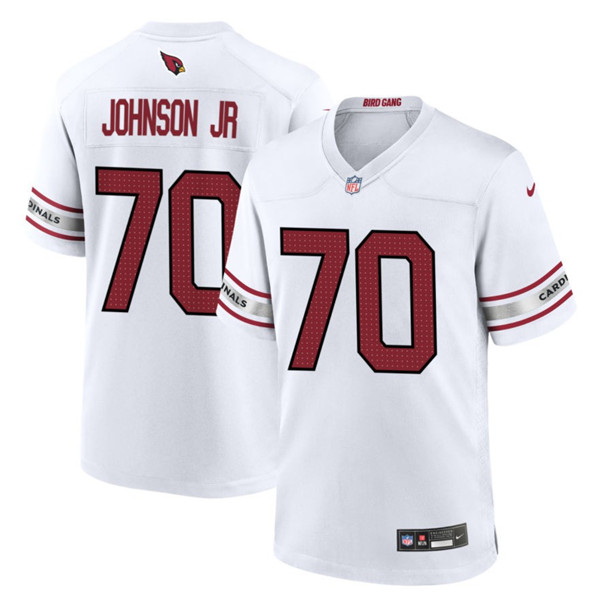 Arizona Cardinals #70 Paris Johnson Jr White 2023 Draft Stitched Game Jersey - Zenithce