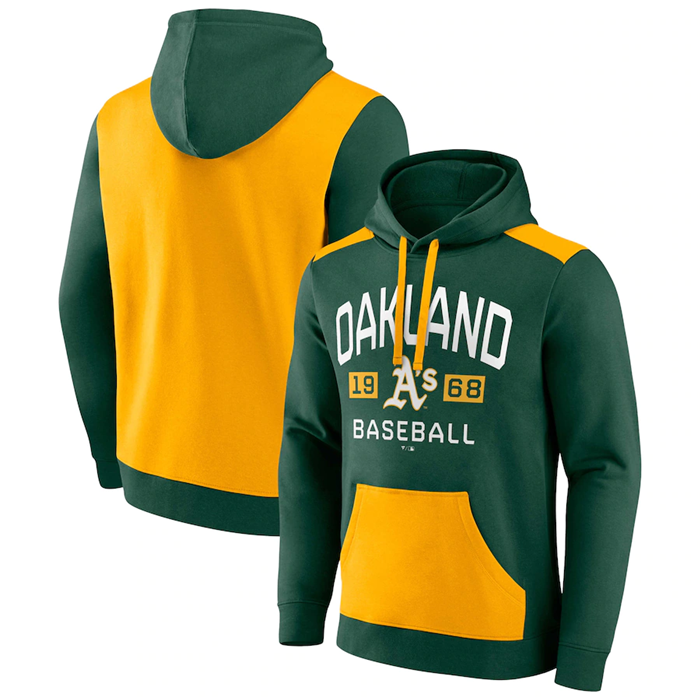 Oakland Athletics Green Gold Chip In Pullover Hoodie - Zenithce