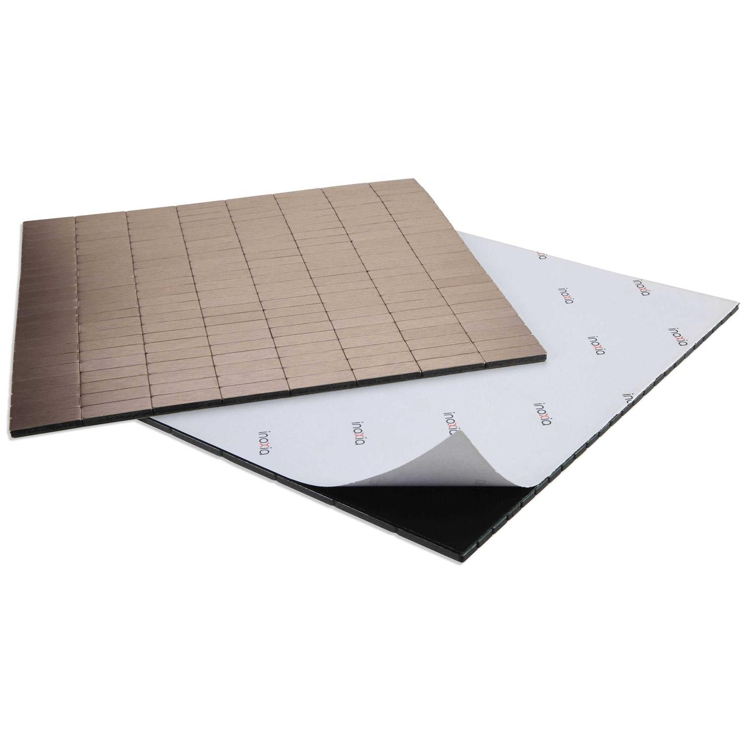 SpeedTiles Hex II Stainless 30 in. x 30.75 in. x 5 mm Metal Peel and Stick Range Backsplash Mosaic Tile RAHE043-S2 - Zenithce