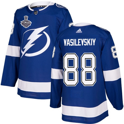 Tampa Bay Lightning #88 Andrei Vasilevskiy 2021 Blue Stanley Cup Final Bound Stitched Jersey - Zenithce