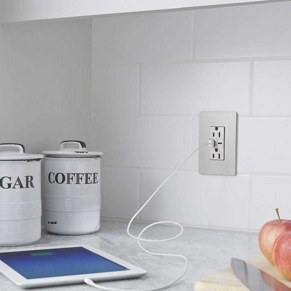 Legrand R26USBAC6BK Radiant – 15A Tamper-Resistant Ultra-Fast USB Type-A/C Outlet Receptacle-Black Finish - Zenithce