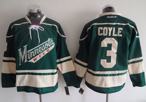 Wild #3 Charlie Coyle Green Stitched Jersey - Zenithce