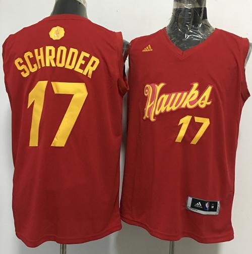 Atlanta Hawks #17 Dennis Schroder adidas Red 2016 Christmas Day Stitched Swingman Jersey - Zenithce
