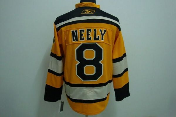 Bruins #8 Cam Neely Stitched Winter Classic Yellow Jersey - Zenithce
