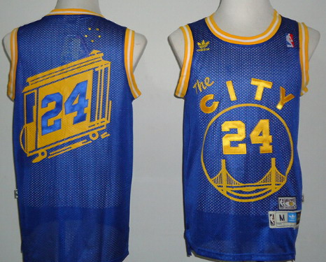 Golden State Warriors #24 Rick Barry The City Blue Swingman Throwback Jersey - Zenithce