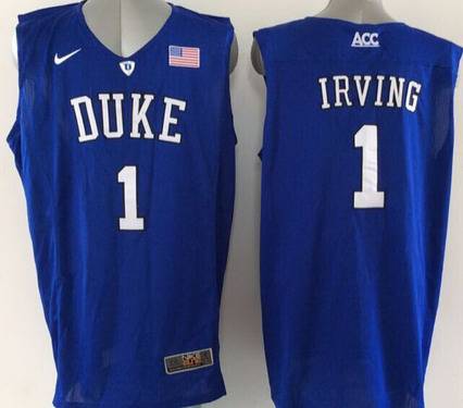 Duke Blue Devils #1 Kyrie Irving Blue Jersey - Zenithce