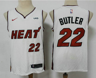 Miami Heat #22 Jimmy Butler White 2021 Swingman Stitched Jersey With The NEW Sponsor Logo - Zenithce