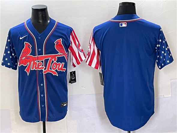 St. Louis Cardinals Blank Royal Independence Day Vapor Premier Limited Stitched Jersey - Zenithce