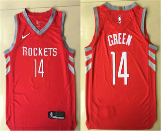 Houston Rockets #14 Gerald Green New Red 2017-2018 Authentic Printed Jersey - Zenithce
