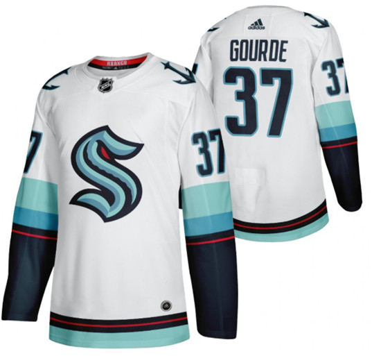 Seattle Kraken #37 Yanni Gourde White Stitched Jersey - Zenithce
