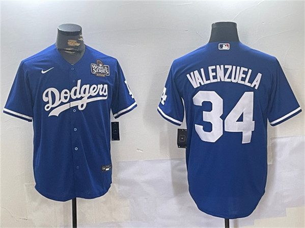 Los Angeles Dodgers #34 Toro Valenzuela Royal 2024 World Series Cool Base Stitched Jersey - Zenithce