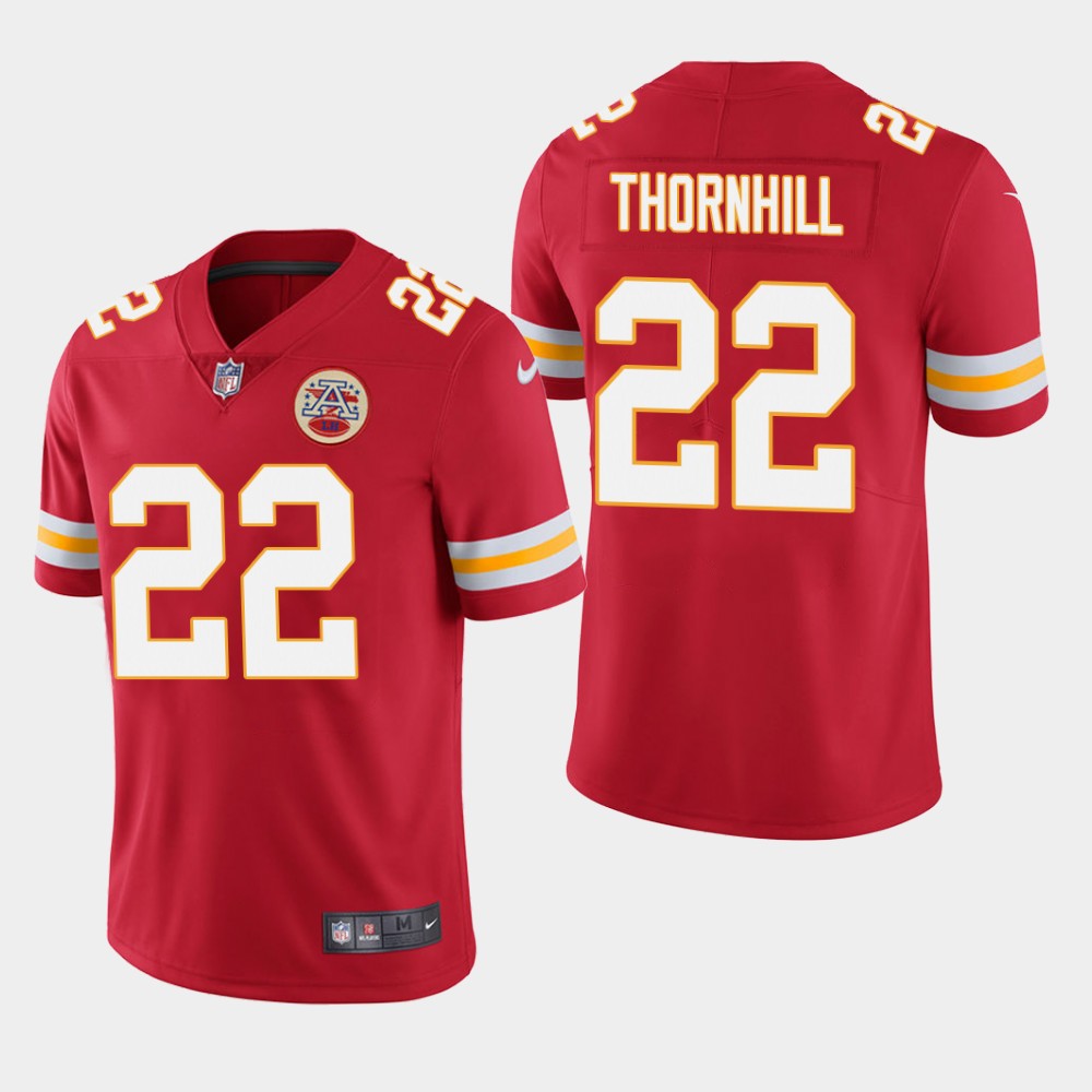 Kansas City Chiefs #22 Juan Thornhill Red Vapor Untouchable Limited Stitched Jersey - Zenithce