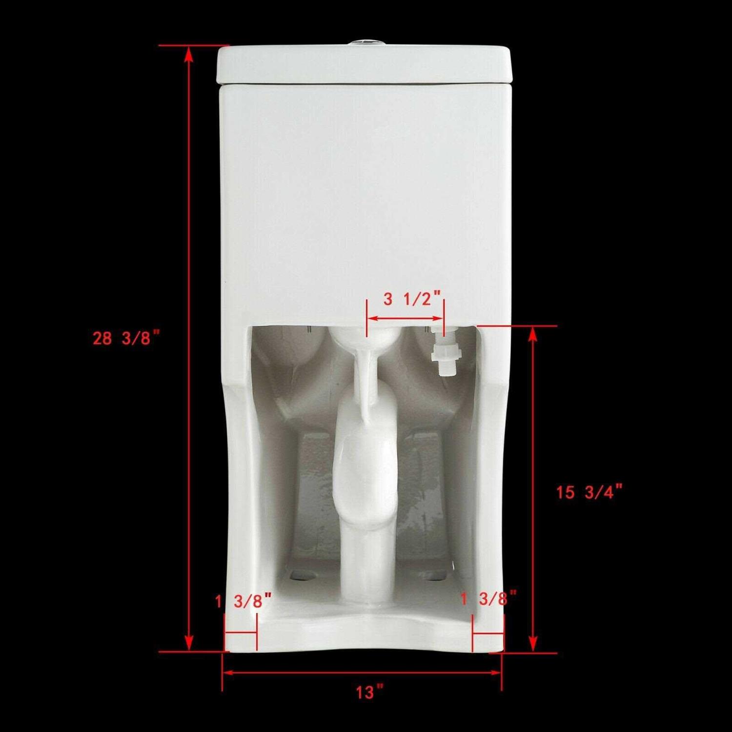 DeerValley DV-1F52812 Liberty Compact Dual-Flush One-Piece Toilet Rough-in - Zenithce