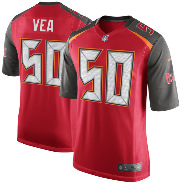 Tampa Bay Buccaneers #50 Vita Vea Red 2018 Draft First Round Pick Game Jersey - Zenithce