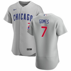 Chicago Cubs #7 Yan Gomes Gray Flex Base Stitched Jersey - Zenithce