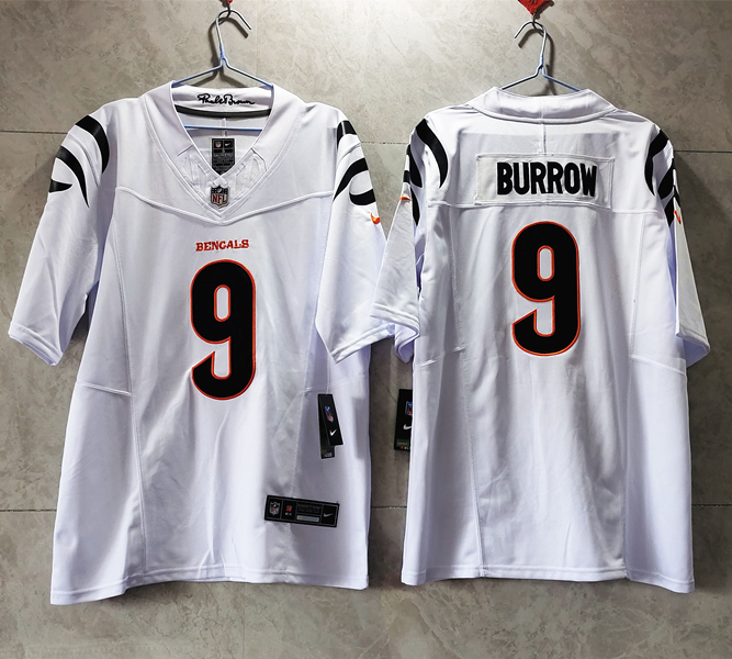 Cincinnati Bengals #9 Joe Burrow White 2023 F.U.S.E. Vapor Untouchable Limited Stitched Jersey - Zenithce