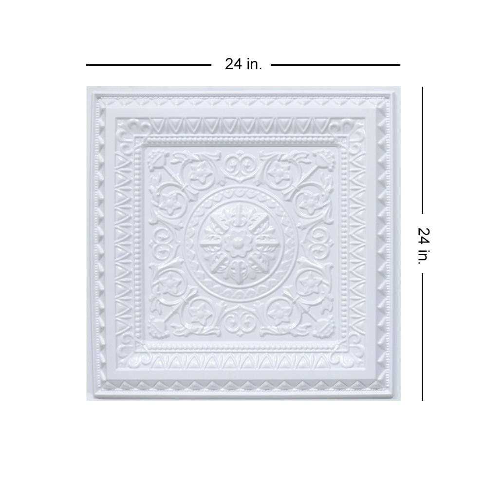 From Plain To Beautiful In Hours Economy La Scala 2 ft. x PVC Lay-in Ceiling Tile Pack - Zenithce