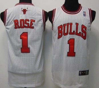 Chicago Bulls #1 Derrick Rose White Swingman Jersey - Zenithce