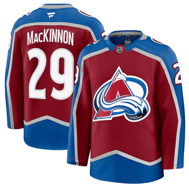 Colorado Avalanche #29 Nathan MacKinnon Burgundy 2024-25 Home Stitched Jersey - Zenithce