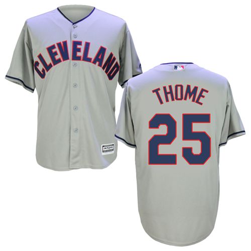 Indians #25 Jim Thome Grey New Cool Base Stitched Jersey - Zenithce