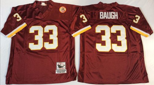Mitchell And Ness Redskins #33 Sammy Baugh Red Throwback Stitched Jersey - Zenithce