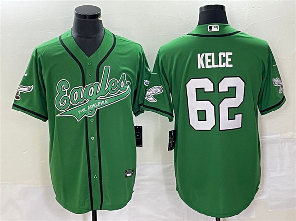 Philadelphia Eagles #62 Jason Kelce Green Cool Base Stitched Jersey - Zenithce