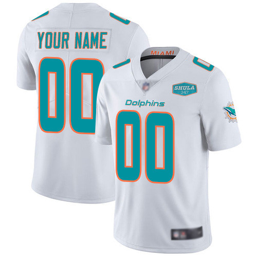 Miami Dolphins Customized White With 347 Shula Patch 2020 Vapor Untouchable Stitched Jersey - Zenithce