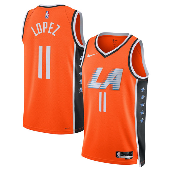Los Angeles Clippers #11 Brook Lopez Orange 2025-26 City Edition Swingman Stitched Jersey - Zenithce