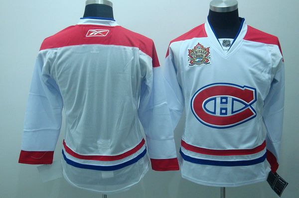 Canadiens Blank Stitched White Heritage Classic Style Jersey - Zenithce