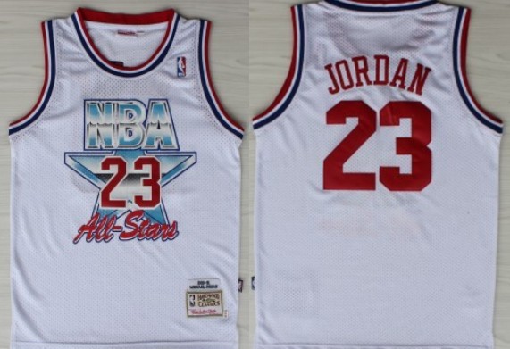1992 All-Star #23 Michael Jordan White Swingman Throwback Jersey - Zenithce