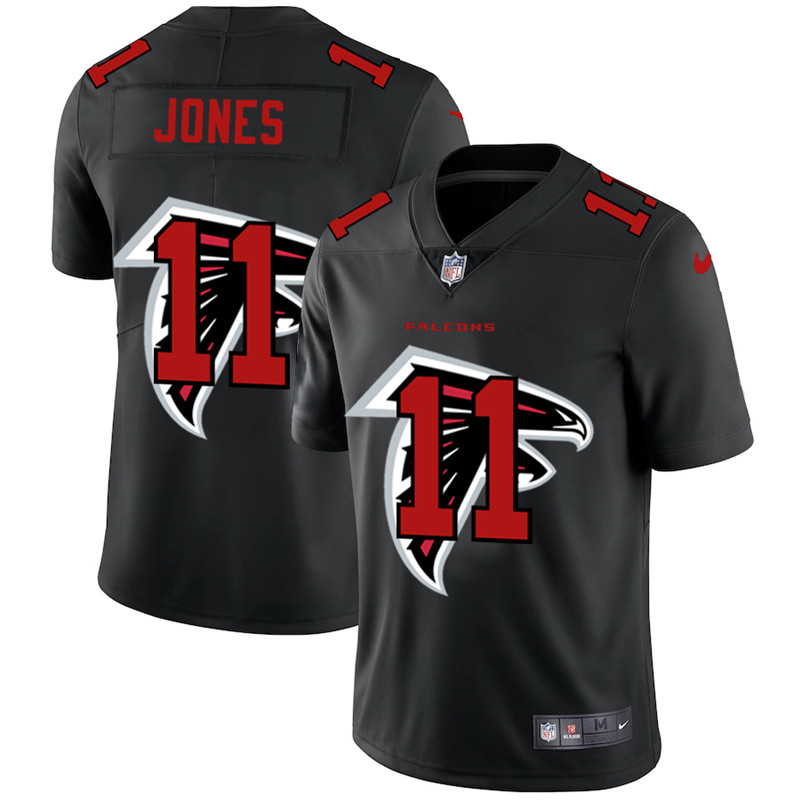 Atlanta Falcons #11 Julio Jones Black Shadow Logo Limited Stitched Jersey - Zenithce