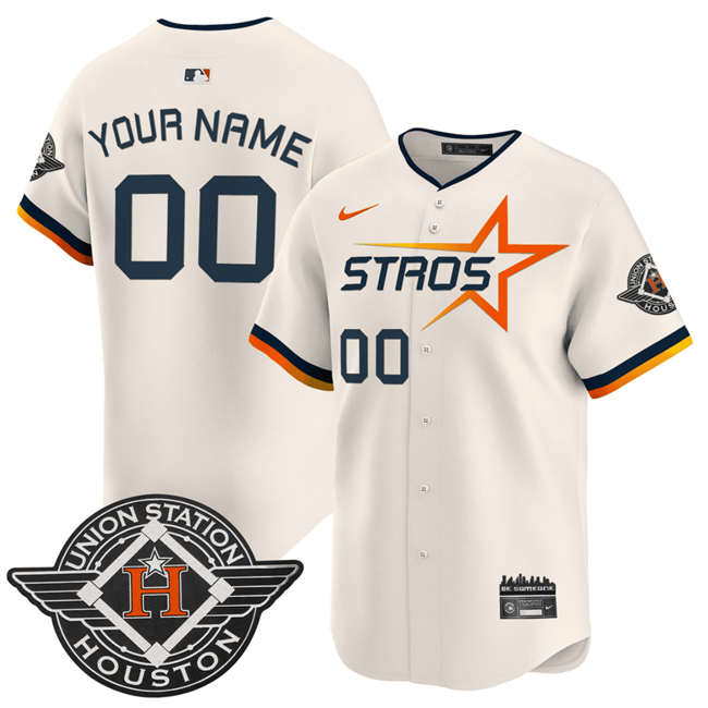 Houston Astros Custom Cream 2025 City Connect Limited Stitched Jersey - Zenithce