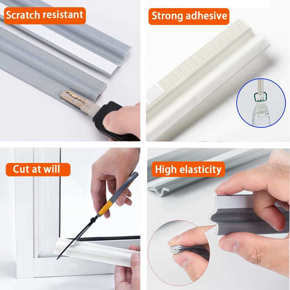 KAYLEINSTER 196Inch Weather Stripping Self-Adhesive Window Draft Stopper Soundproof Gap Window - Zenithce