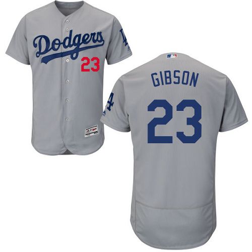 Dodgers #23 Kirk Gibson Grey Flexbase Authentic Collection Stitched Jersey - Zenithce