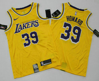 Los Angeles Lakers #39 Dwight Howard Yellow 2019 Swingman Printed Jersey - Zenithce
