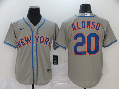 New York Mets #20 Pete Alonso Grey Cool Base Stitched Jersey - Zenithce