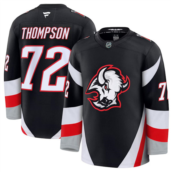 Buffalo Sabres #72 Tage Thompson Black 2024-25 Alternate Stitched Jersey - Zenithce