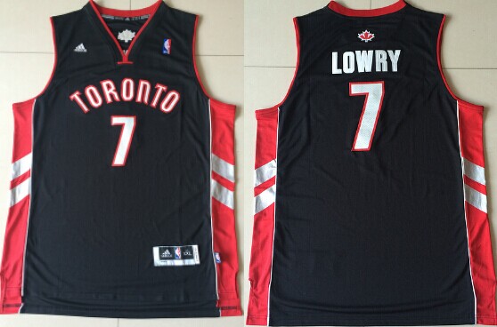 Toronto Raptors #7 Kyle Lowry Revolution 30 Swingman Black Jersey - Zenithce