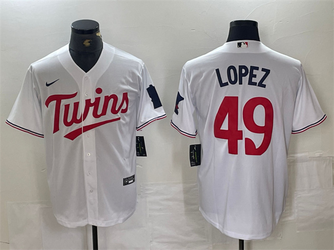 Minnesota Twins #49 Pablo López White Cool Base Stitched Jersey - Zenithce