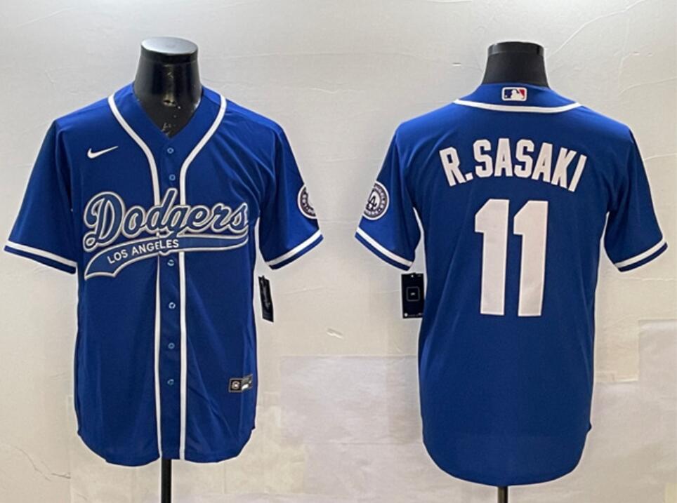 Los Angeles Dodgers Custom Royal With Patch Cool Base Stitched Jersey - Zenithce