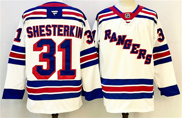 New York Rangers #31 Igor Shesterkin White 2024-25 Away Stitched Jersey - Zenithce